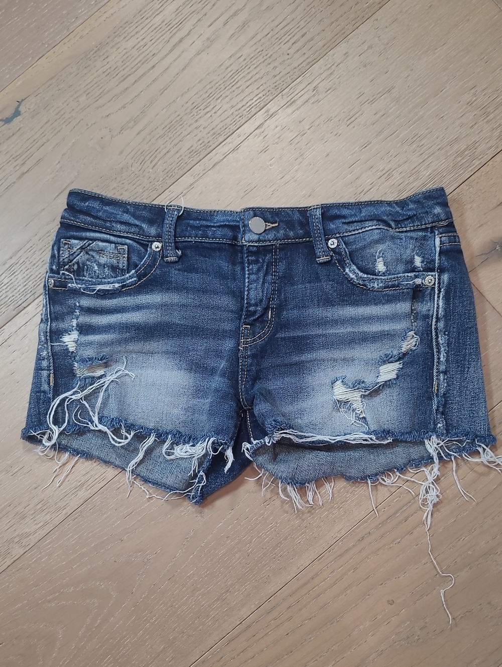 Buckle Black Jean Shorts Women's sz 27 Fit #53 Low Rise Cut Off Shorts